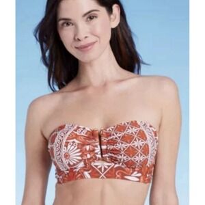 Shade & Shore Bandaeu Bikini Top Sz Medium New